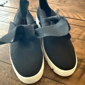 👟 Bernie Mev Black Knit Slip-On Sneakers w/ Bow | Comfort Shoes | EU 39